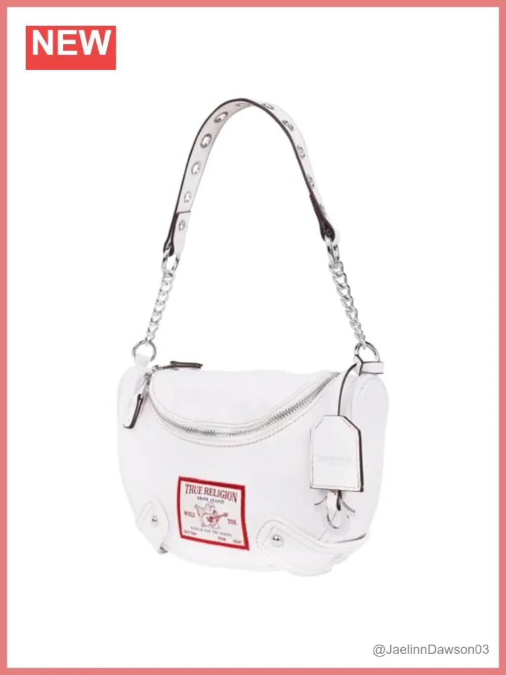 Hobo Bag with Chain Strap for Women Cotton Polyester Shoulder Purse